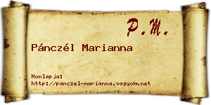 Pánczél Marianna névjegykártya