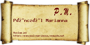 Pánczél Marianna névjegykártya
